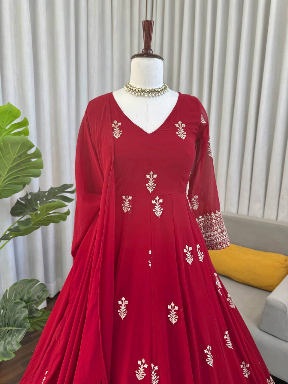 Scarlet Elegance Anarkali