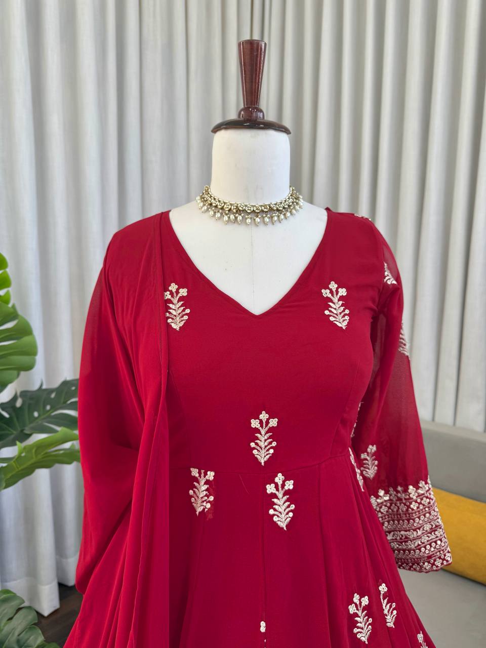 Scarlet Elegance Anarkali