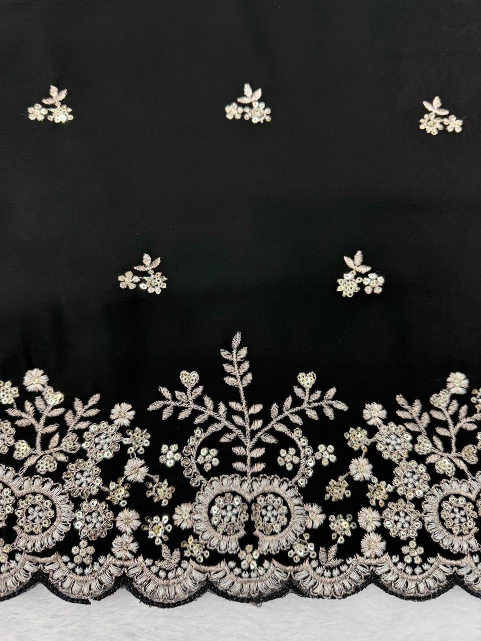 Midnight Royal – Premium Embroidered Sharara Suit Set