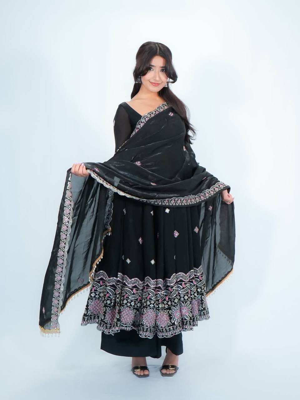 Grace – Premium Embroidered Anarkali Suit Set