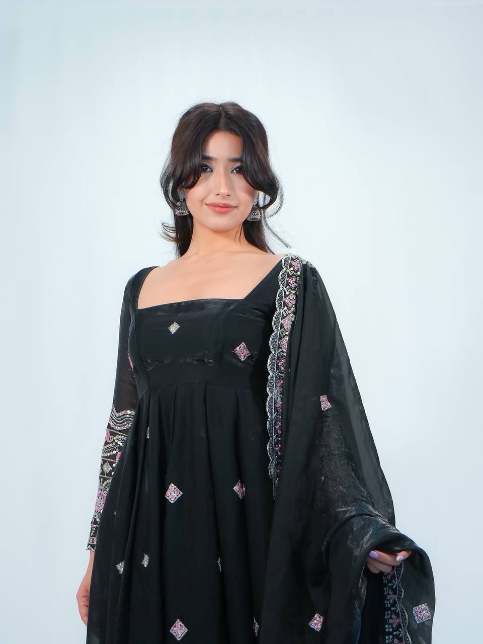 Grace – Premium Embroidered Anarkali Suit Set
