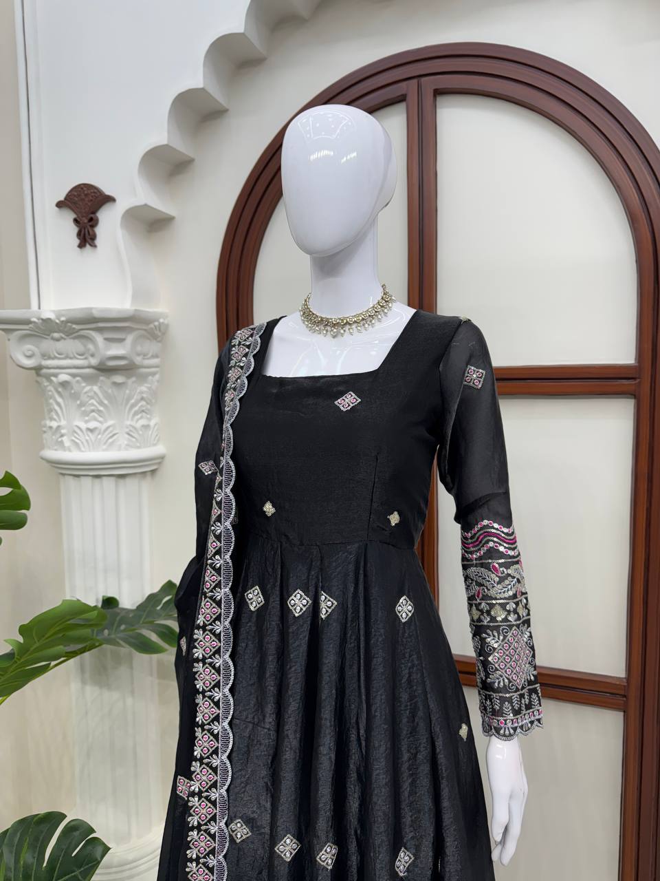 Grace – Premium Embroidered Anarkali Suit Set