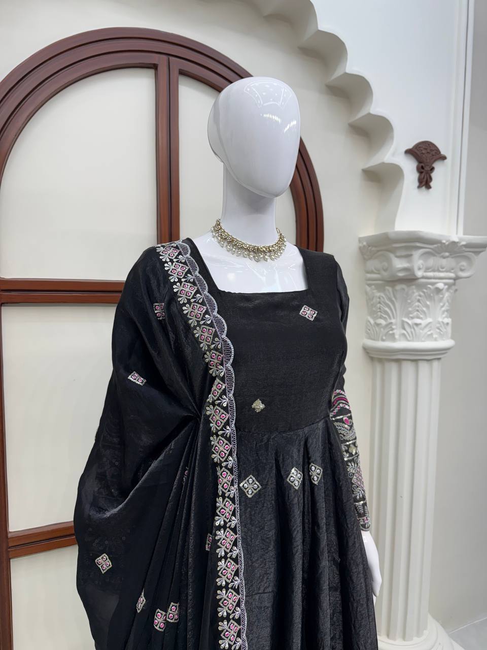 Grace – Premium Embroidered Anarkali Suit Set