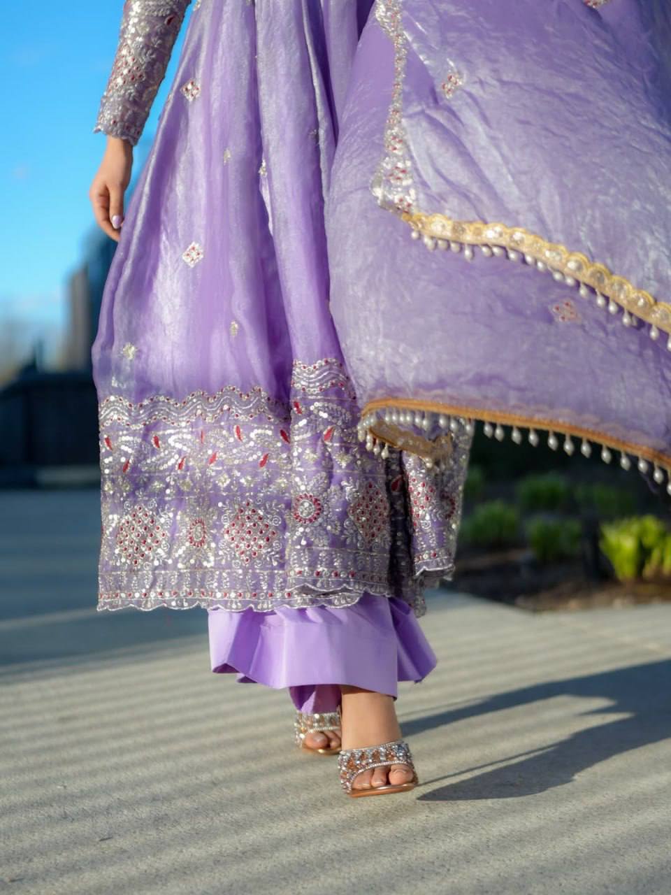 Grace – Premium Embroidered Anarkali Suit Set