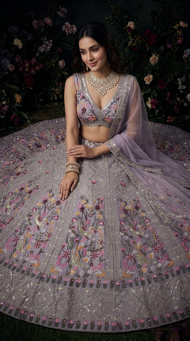 Festive Wear Satin Silk Lehenga with Soft Net Dupatta