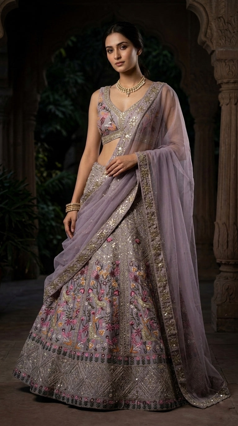 Festive Wear Satin Silk Lehenga with Soft Net Dupatta