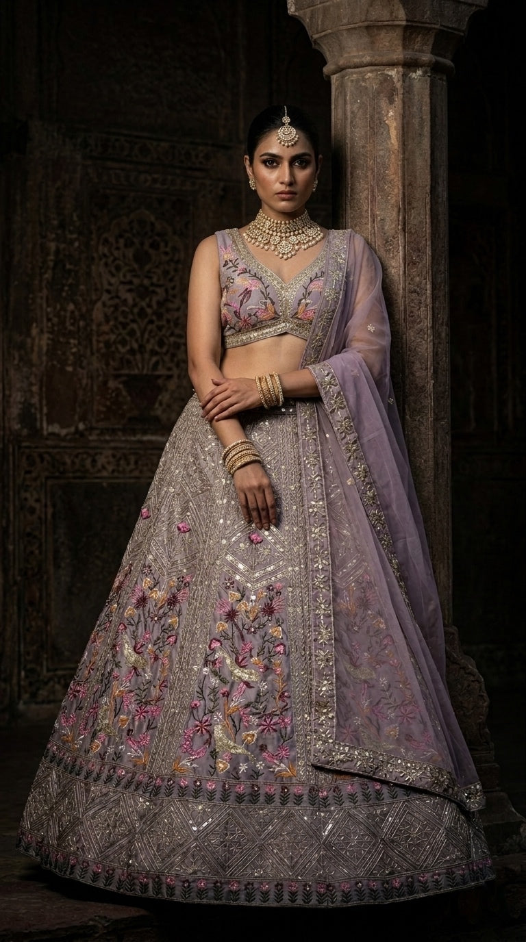 Festive Wear Satin Silk Lehenga with Soft Net Dupatta