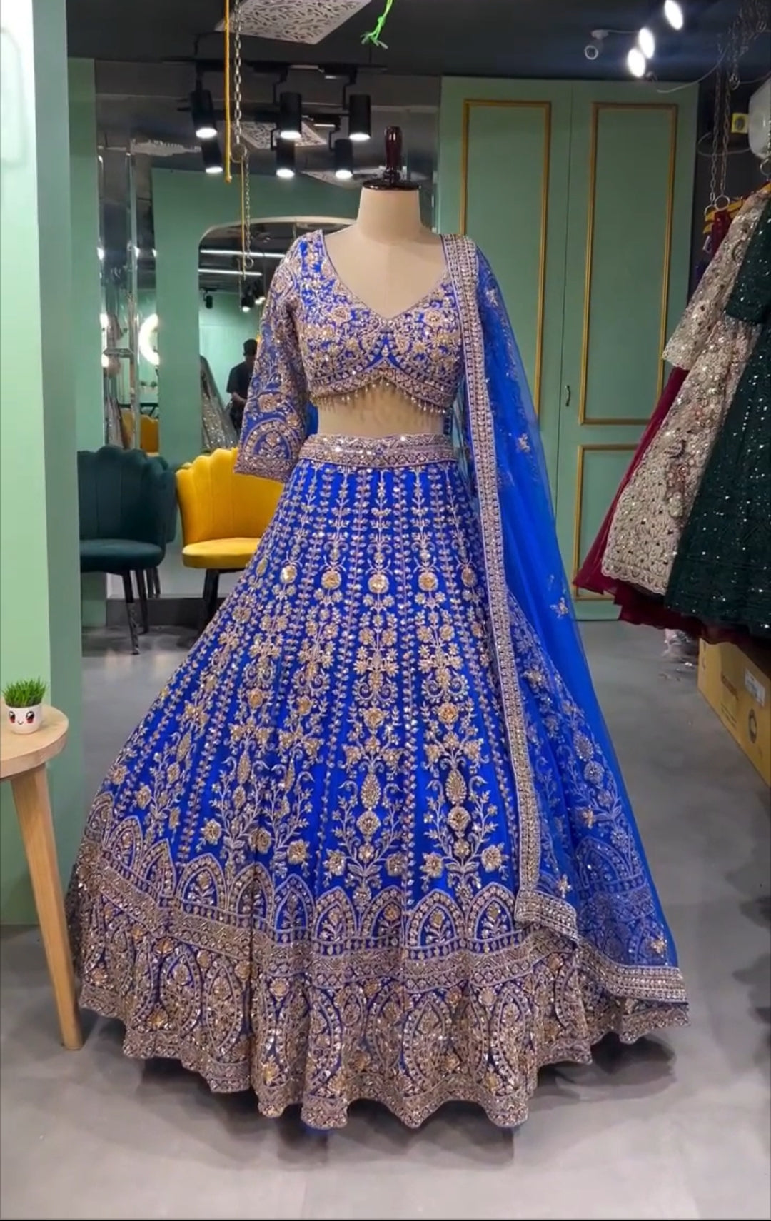 Crimson Bloom Wedding Lehenga