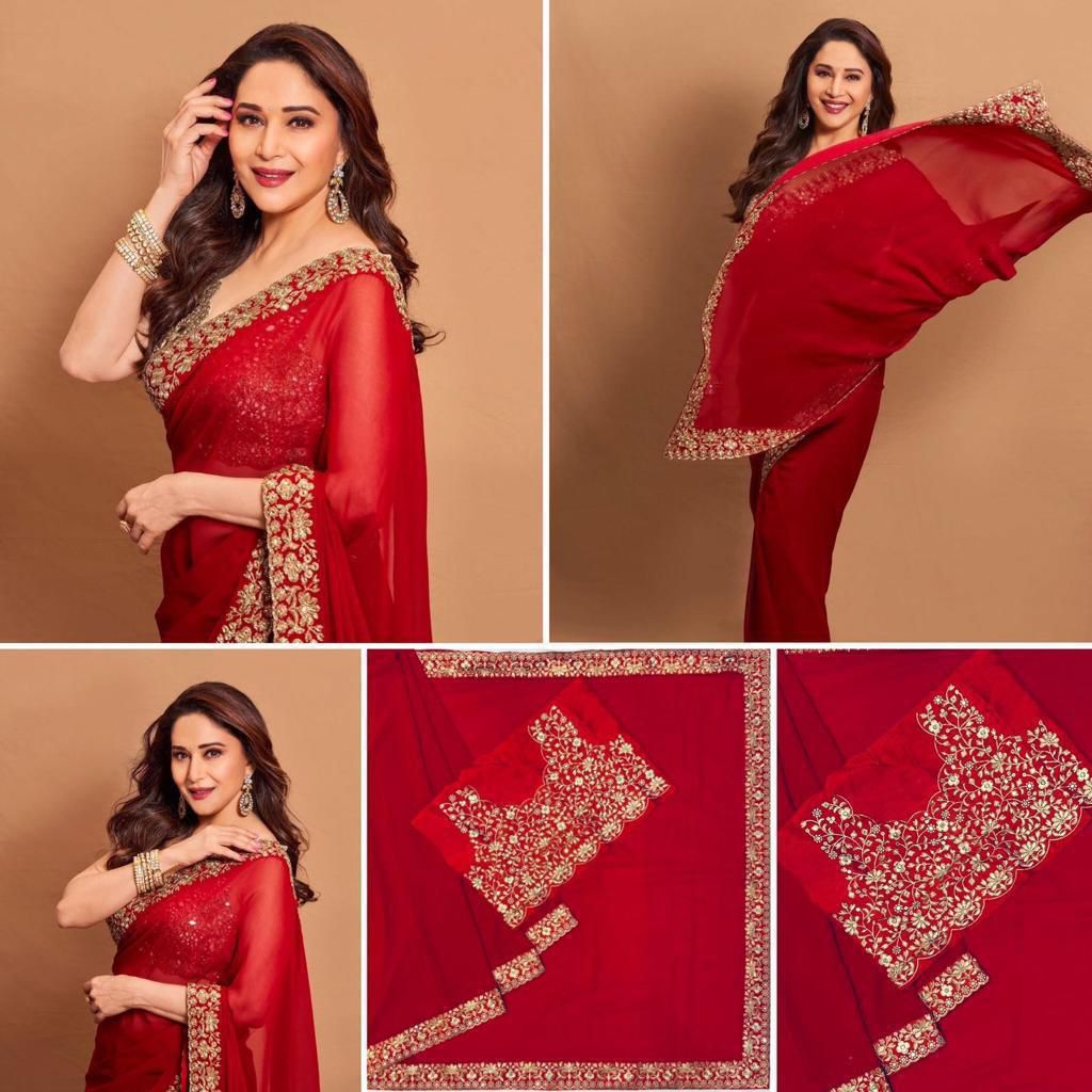 Premium Red Occasion Wear Saree