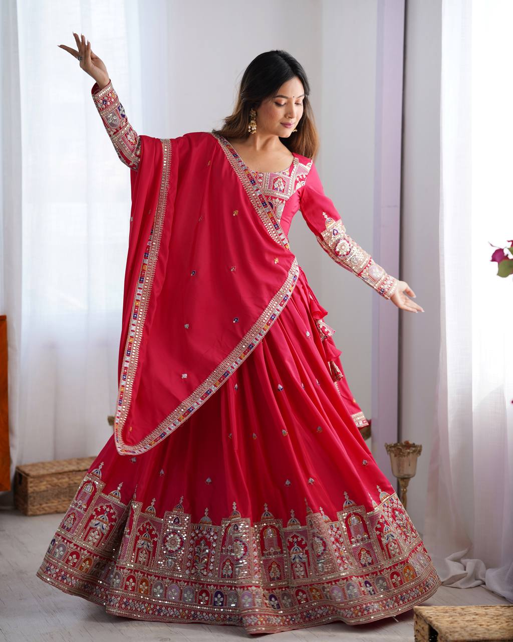 Luxury Handcrafted Grey Bridal Lehenga