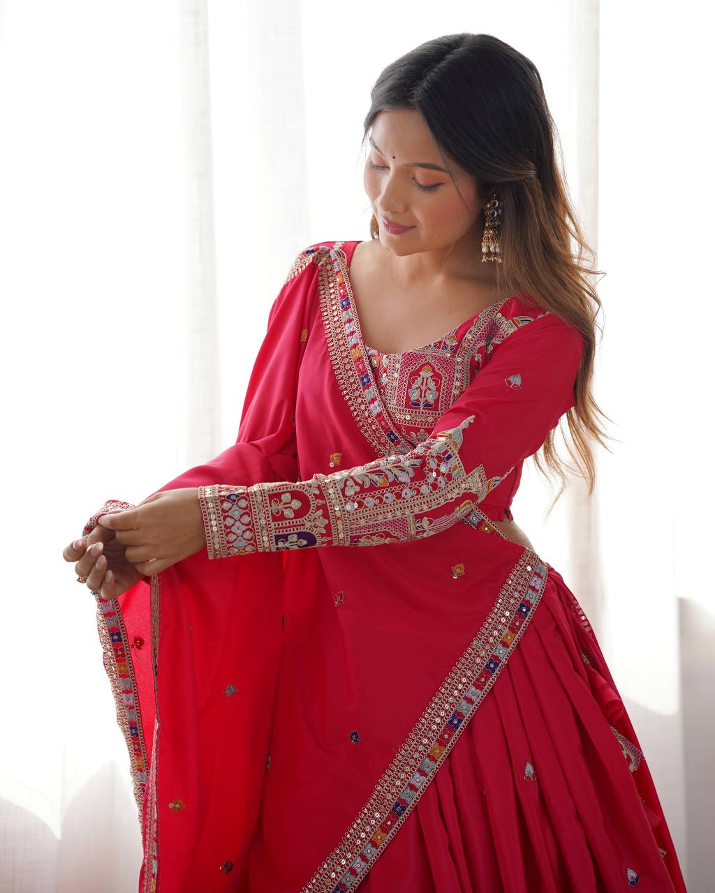 Luxury Handcrafted Grey Bridal Lehenga