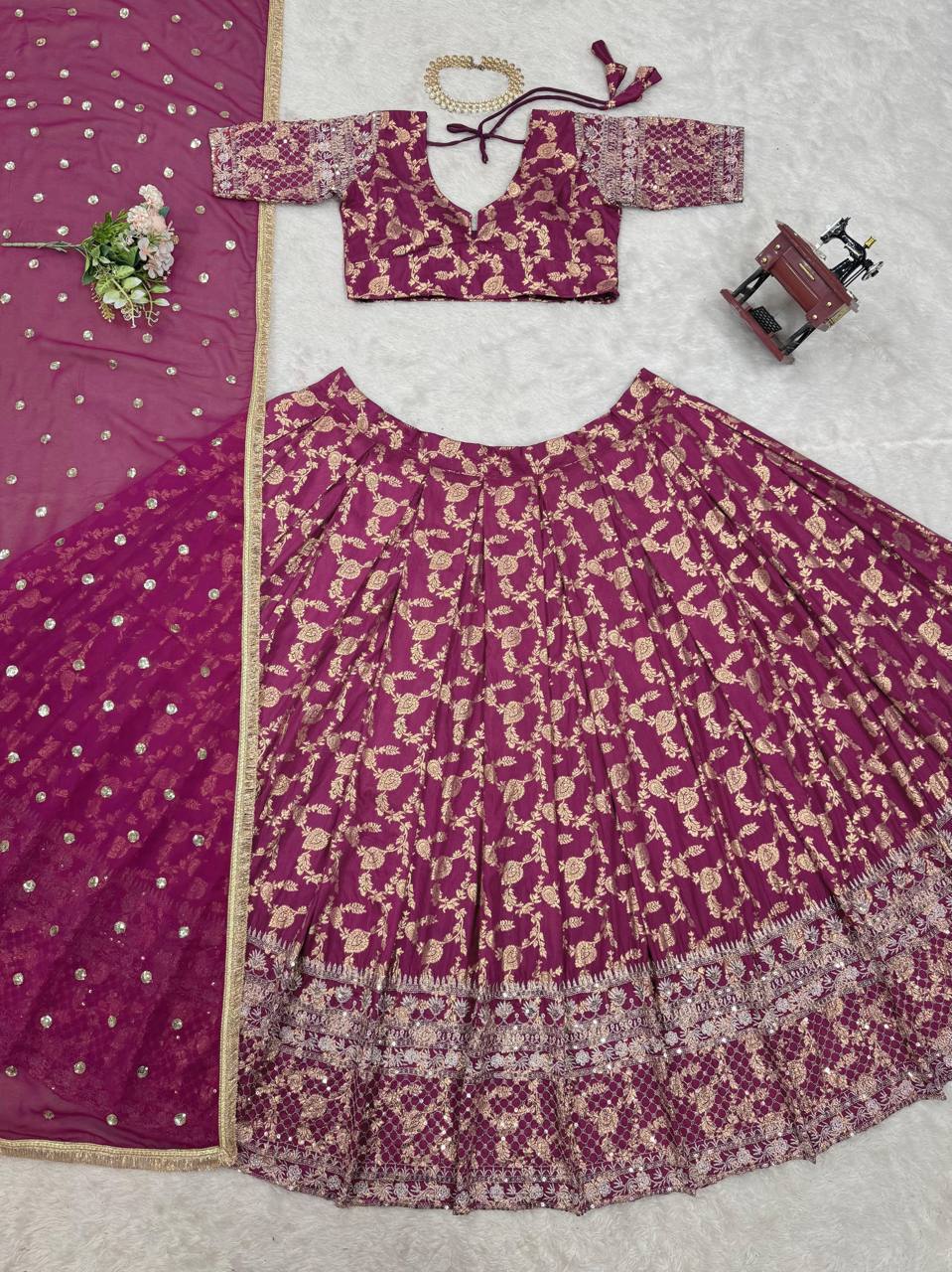 Heavy Embroidery Designer Lehenga