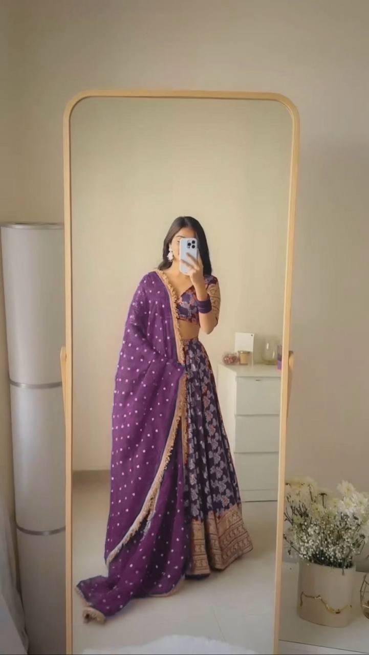 Heavy Embroidery Designer Lehenga