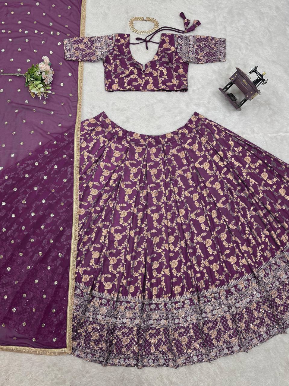 Heavy Embroidery Designer Lehenga