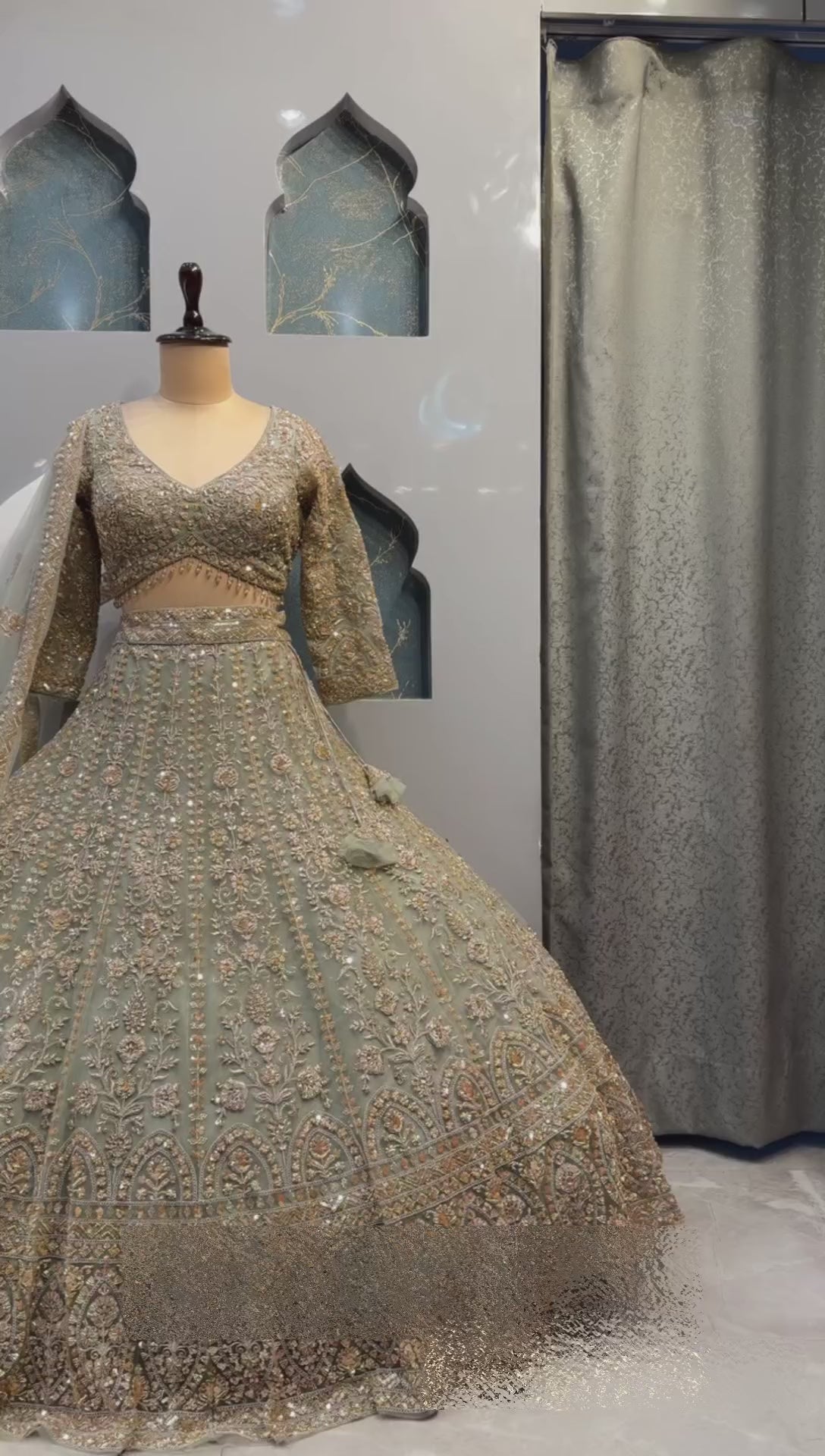 Crimson Bloom Wedding Lehenga